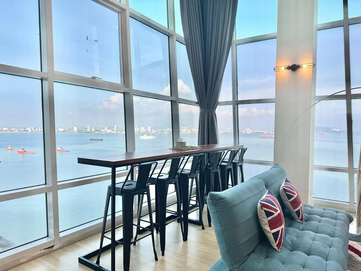 Jelutong Maritime Suite #Pool Table #Kids Area #Full Seaview #Georgetown #6Pax #2Br2Bath #Private Host דירה