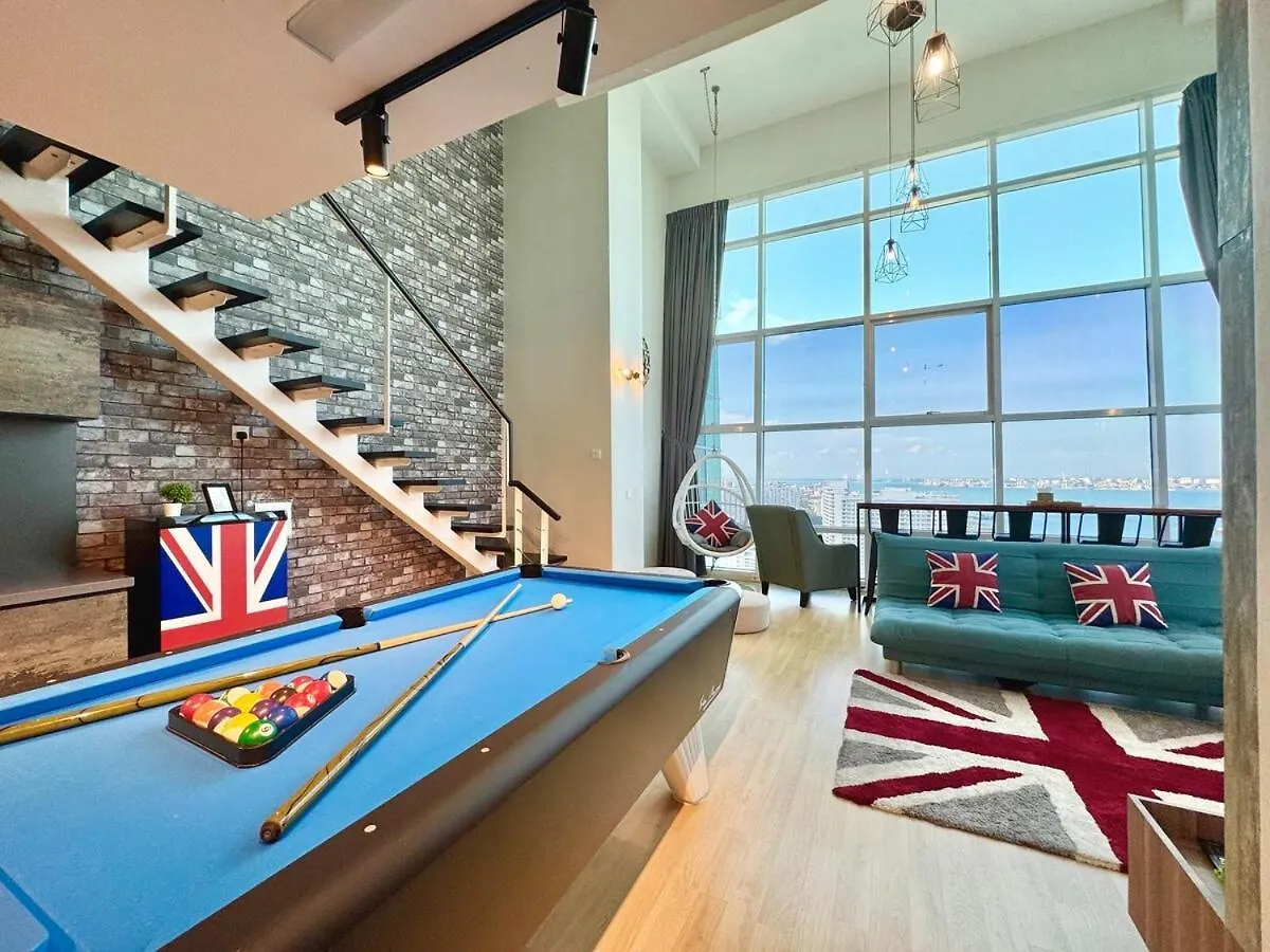 Jelutong Maritime Suite #Pool Table #Kids Area #Full Seaview #Georgetown #6Pax #2Br2Bath #Private Host דירה