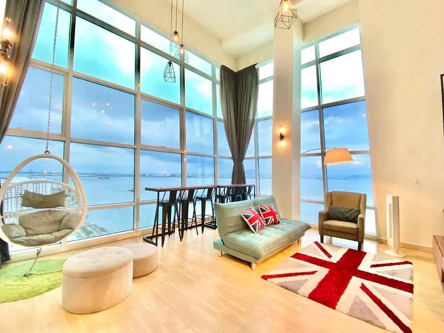 Apartment Maritime Suite #Pool Table #Full Seaview #Georgetown #6Pax #2Br 2Bath #1King 2Single 2Floor Mattress #Quality Well Maintained #Private Host Jelutong