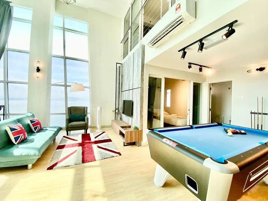 Maritime Suite #Pool Table #Full Seaview #Georgetown #6Pax #2Br 2Bath #1King 2Single 2Floor Mattress #Quality Well Maintained #Private Host Jelutong 0*,  Malaysia