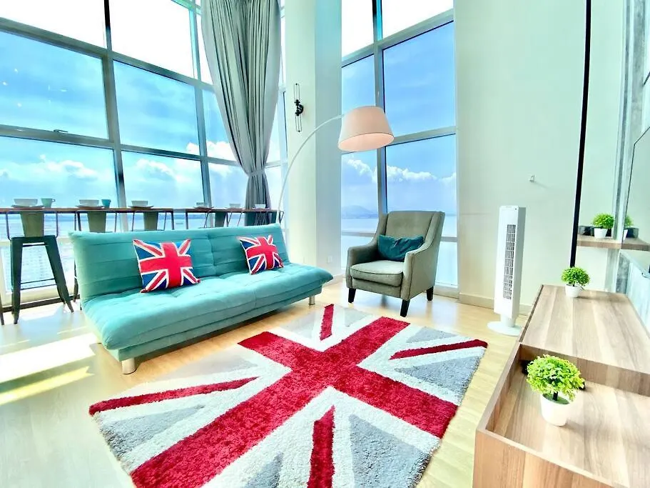 Apartment Maritime Suite #Pool Table #Full Seaview #Georgetown #6Pax #2Br 2Bath #1King 2Single 2Floor Mattress #Quality Well Maintained #Private Host Jelutong Malaysia