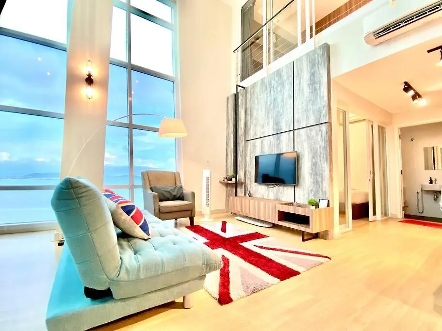 Apartment Maritime Suite #Pool Table #Full Seaview #Georgetown #6Pax #2Br 2Bath #1King 2Single 2Floor Mattress #Quality Well Maintained #Private Host Jelutong