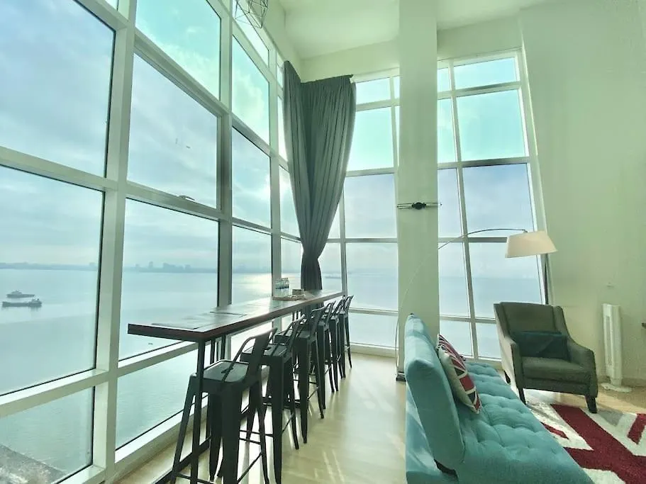 Maritime Suite #Pool Table #Full Seaview #Georgetown #6Pax #2Br 2Bath #1King 2Single 2Floor Mattress #Quality Well Maintained #Private Host Jelutong Apartment